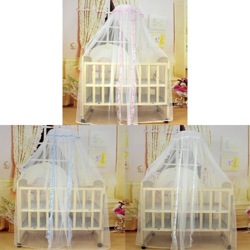 

Сетка-навес для принцесс, сетка от комаров, прозрачный Круглый кружевной купол для детской кроватки