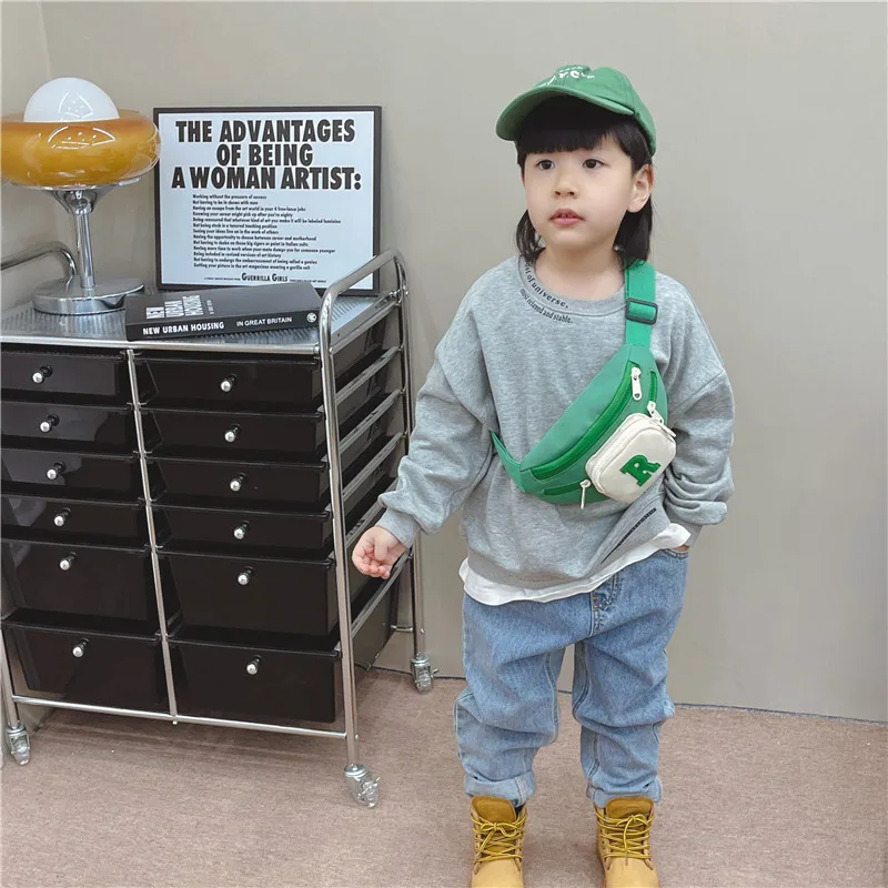 2023 Handsome Boys' Children's Chest Bag Korean Version Crossbody Bag Casual Accessories Bag Baby Outgoing Change Waist Bag