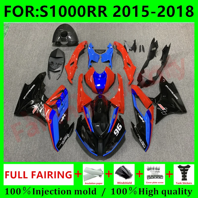 

NEW ABS Motorcycle full fairings kit fit For S1000RR S 1000 RR S1000 RR 2015 2016 2017 2018 bodywork Fairing kits set red blue