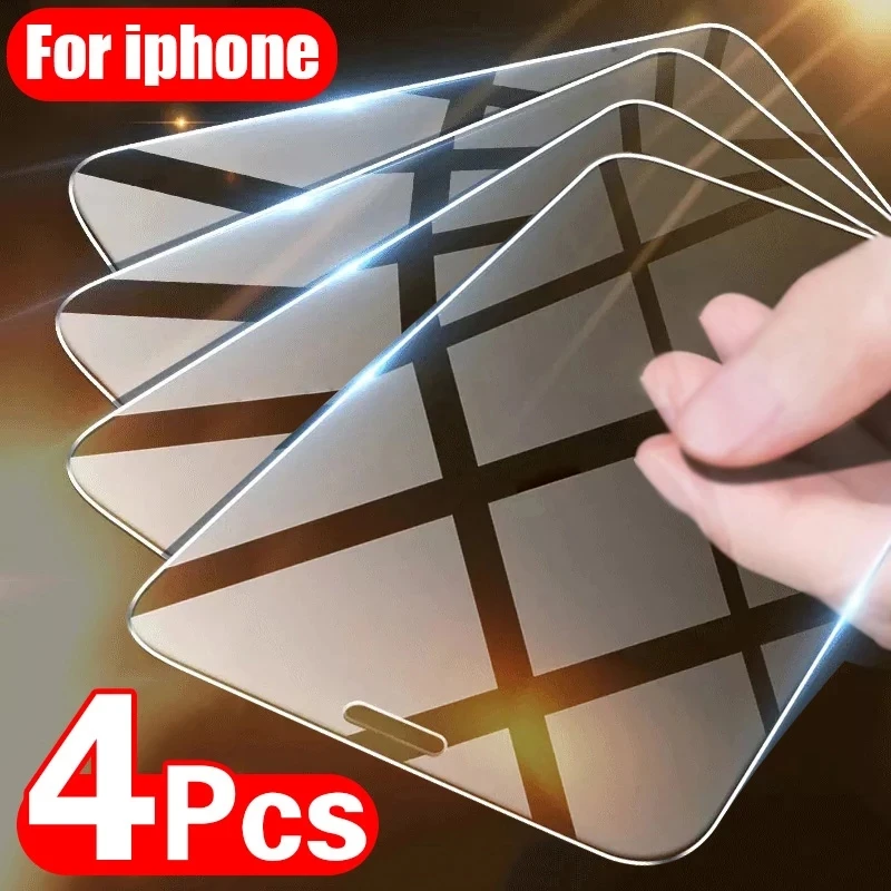 Защитное стекло с полным покрытием для iPhone 11 Pro X XR XS Max 4 шт. |