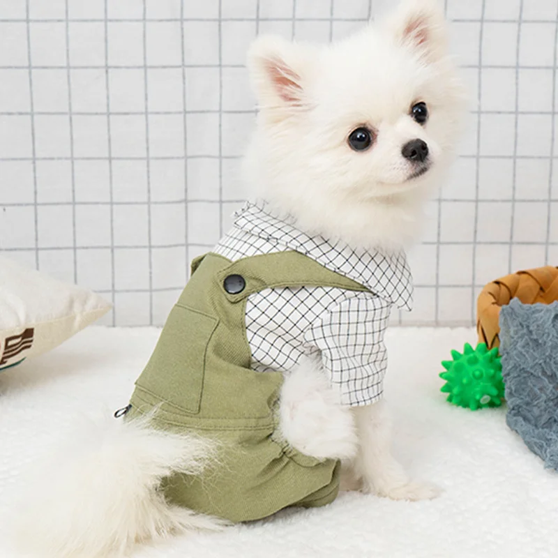 

2023New Spring/Summer Small and Medium-sized Dog Bodysuit Thin Autumn Clothing Small Cats Clothing Pet Four Legged Strap Pants