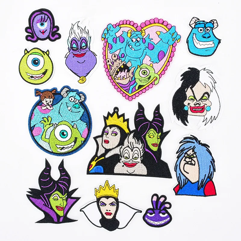 

Disney Monsters Inc Clothe Sticker Toys Student Anime Movie Witch Mike Embroidered Costume Decorated with Cute Sticker Toys