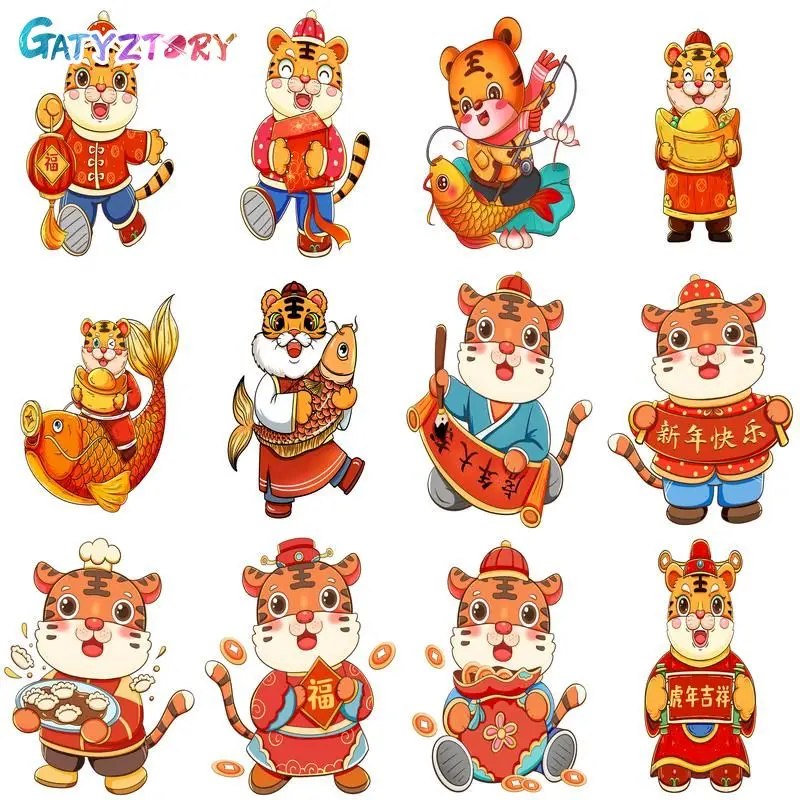 

GATYZTORY Painting By Numbers New Year Acrylic Paint DIY Crafts ON Canvas Painting For Wall Art 40x50CM Framed