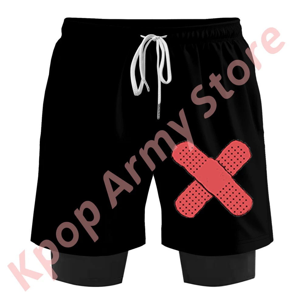 The Kid Laroi First Time Tour Merch Шорты Новые брюки с логотипом Летняя женская и мужская модная