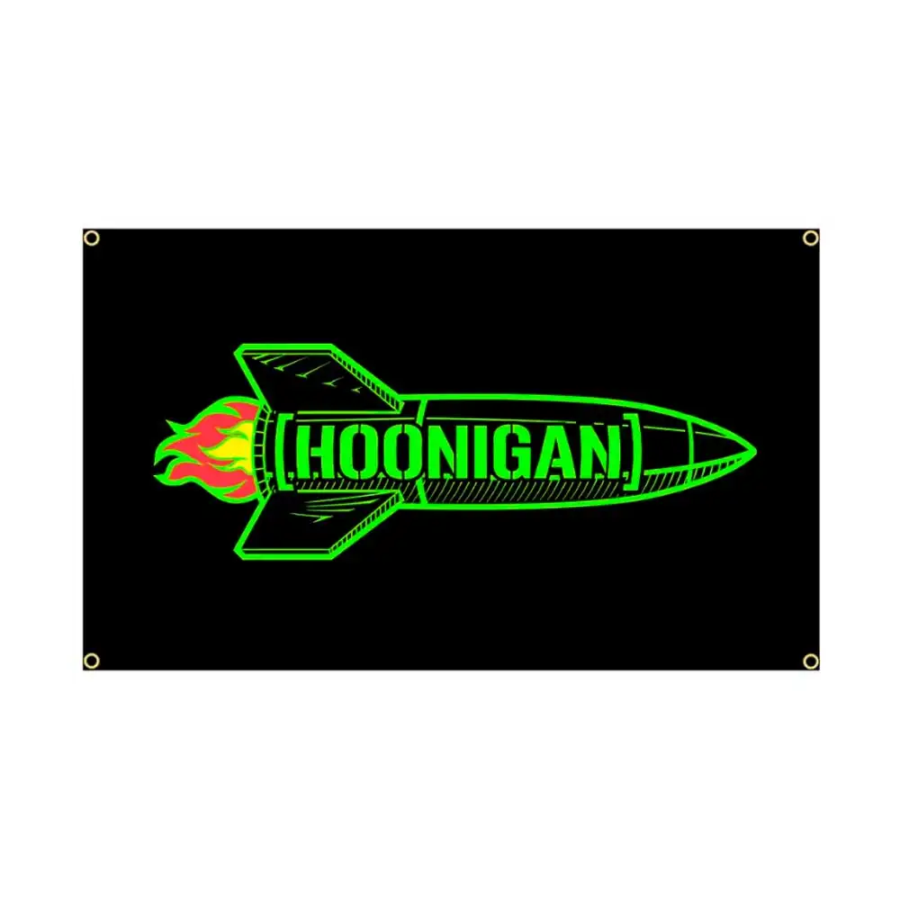 Фото Флаг гоночного автомобиля HNGs 60x90см/90x150см, баннер H-HooniganS, гобелен, украшение для гаража или улицы для автолюбителей. №4