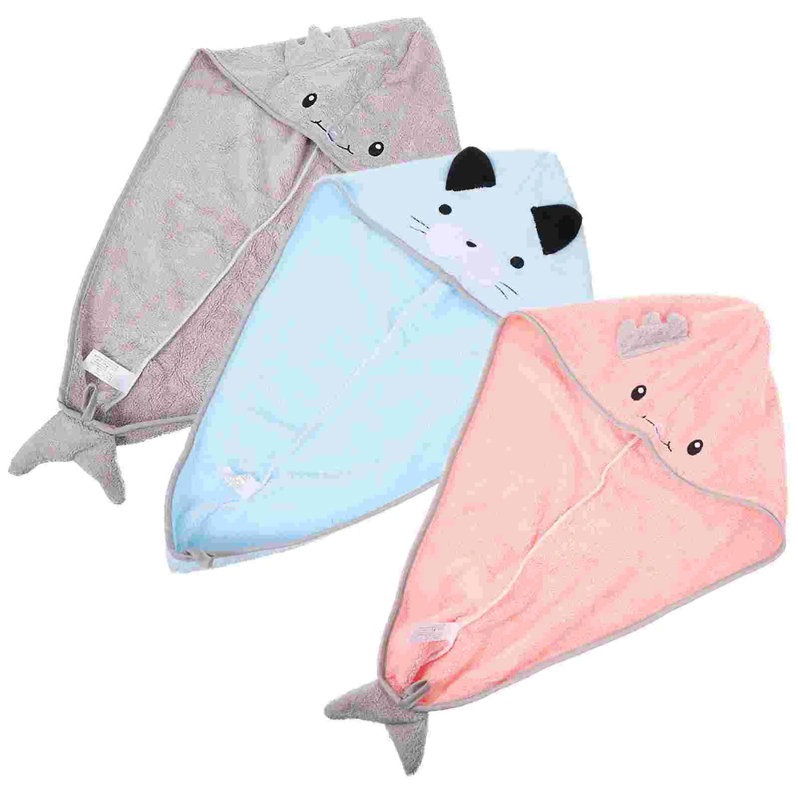 

Towel Hat Drying Hair Fleece Fast Cap Coral Wrap Quick Dry Bath Thicken Care Absorbent Water Microfiber Cute Tool Caps Shower