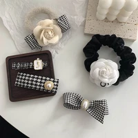 2022 houndstooth hair clips flower hair ties for women fashion geometric barrettes headwear girls hairpins hair accessories new