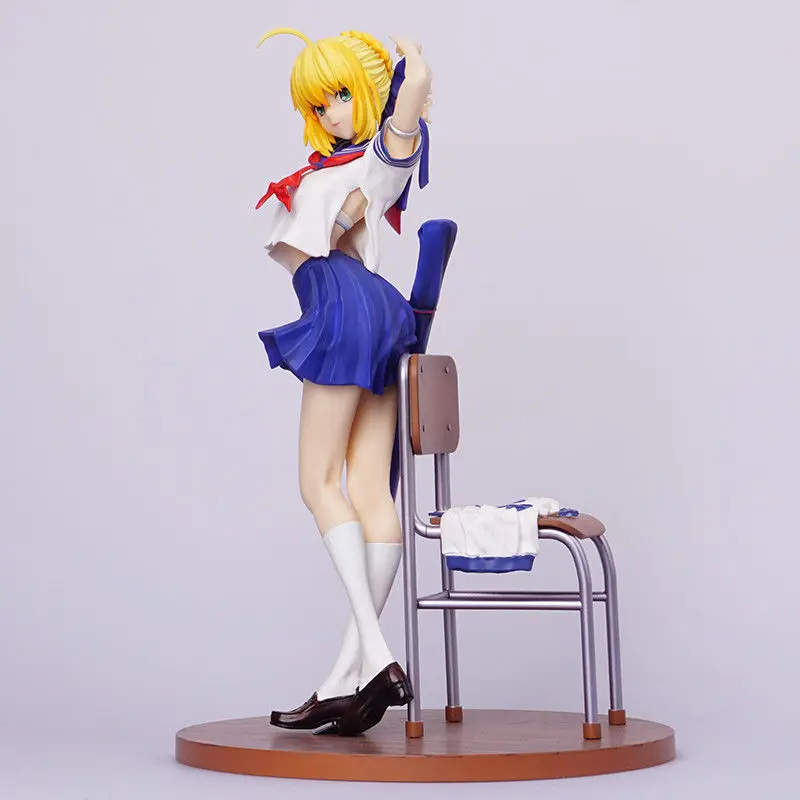 25 см Fate Grand Order Stay Night Saber зеркальная настольная школьная униформа для девочек Ver.