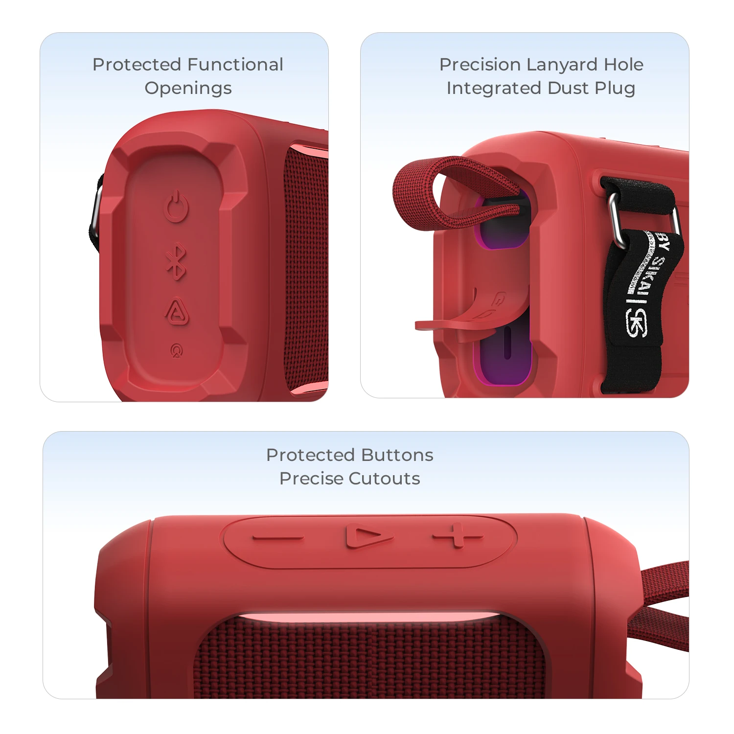 Силиконовый чехол SIKAI для Bluetooth-колонки JBL GO 5, защитный чехол, ударопрочный, устойчивый к царапинам, дорожный чехол (art.: 3920da6819248) - 3920da6819248