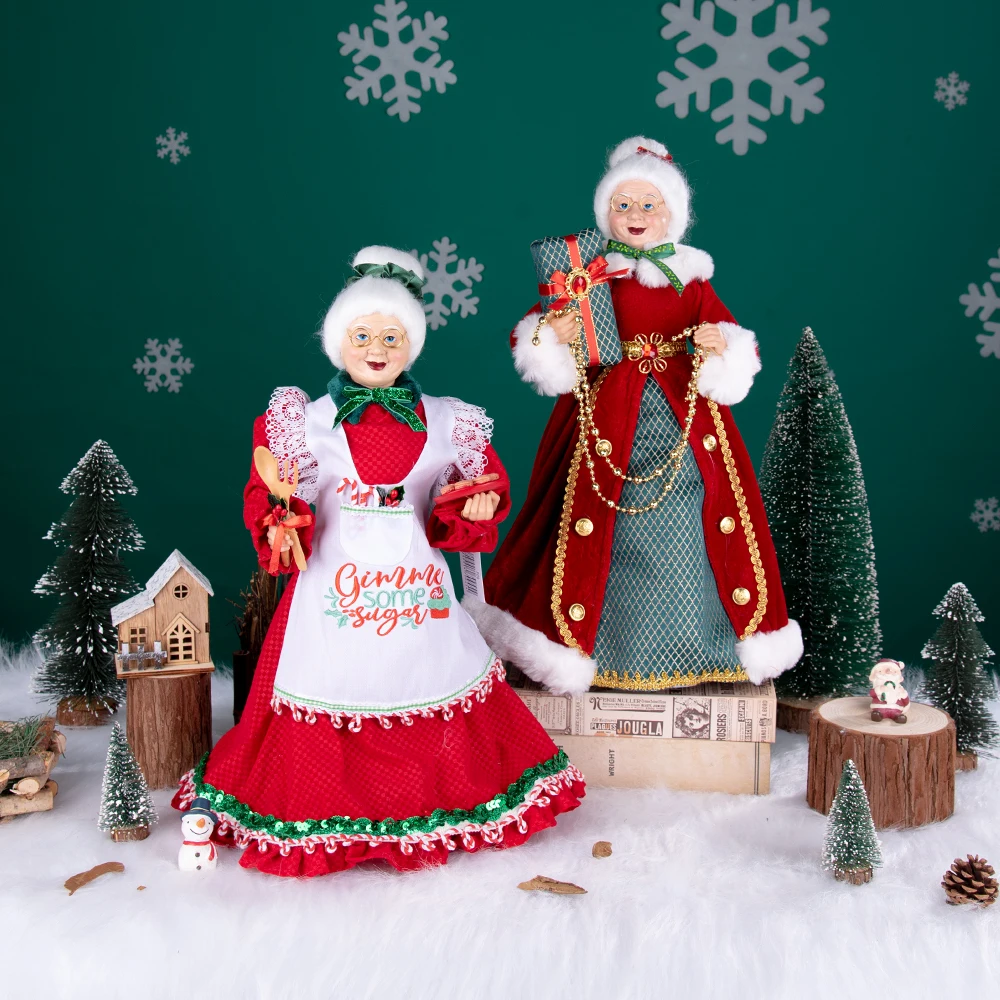 Декор для рождественской елки фигурки миссис-Клаус домашнее украшение
