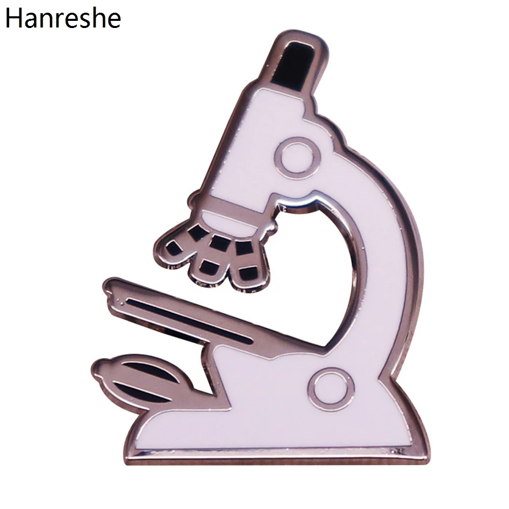 

Hanreshe Enamel Microscope Science Medical Brooch Pins Lapel Backpack Badge Lab Jewelry Gift for Doctor Scientist Student