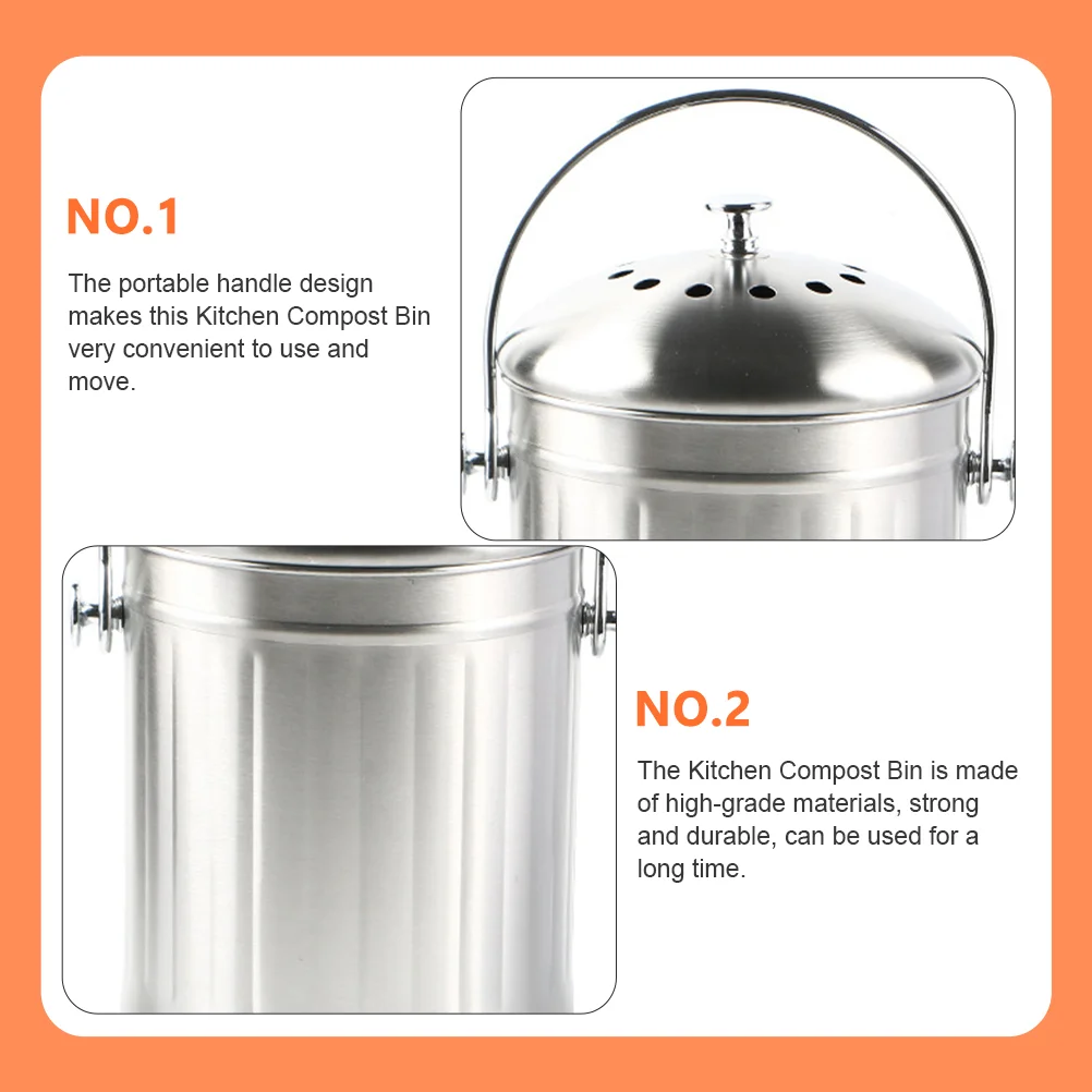 Компостная корзина для мусора из нержавеющей стали