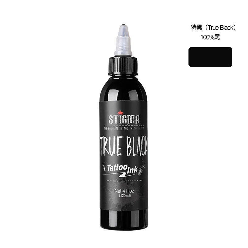 

100% True Black High Quality Stigma Official Tattoo Ink Pigment For Cartridge Needle Professional DIY Practice Body Art 120ml