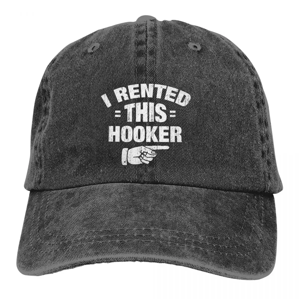 

Washed Men's Baseball Cap I Rented This Hooker Trucker Snapback Caps Dad Hat Carp Fishing Fisher Golf Hats