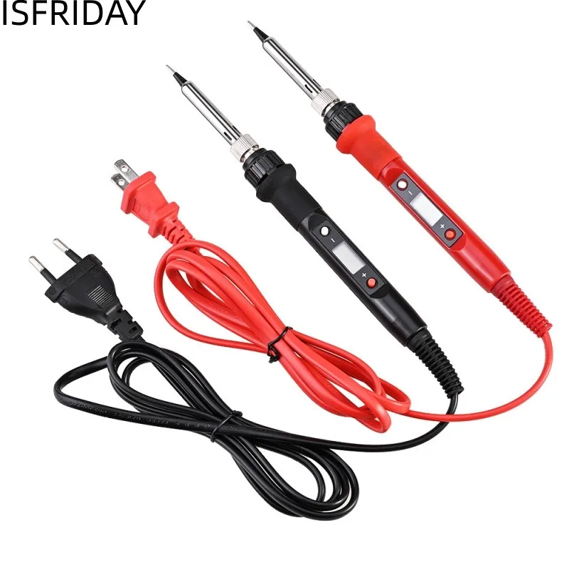 EU/US Adjustable Temperature Electric Soldering Iron 80W LCD Digital Display Temperature-regulating Electric Soldering Iron