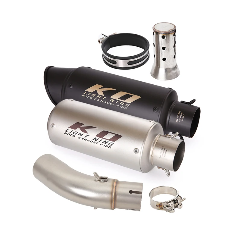 Выхлопная труба для мотоцикла VOGE Q250 2023, среднее соединение, Соединительная труба, глушитель, перегородка с DB Killer, нержавеющая сталь