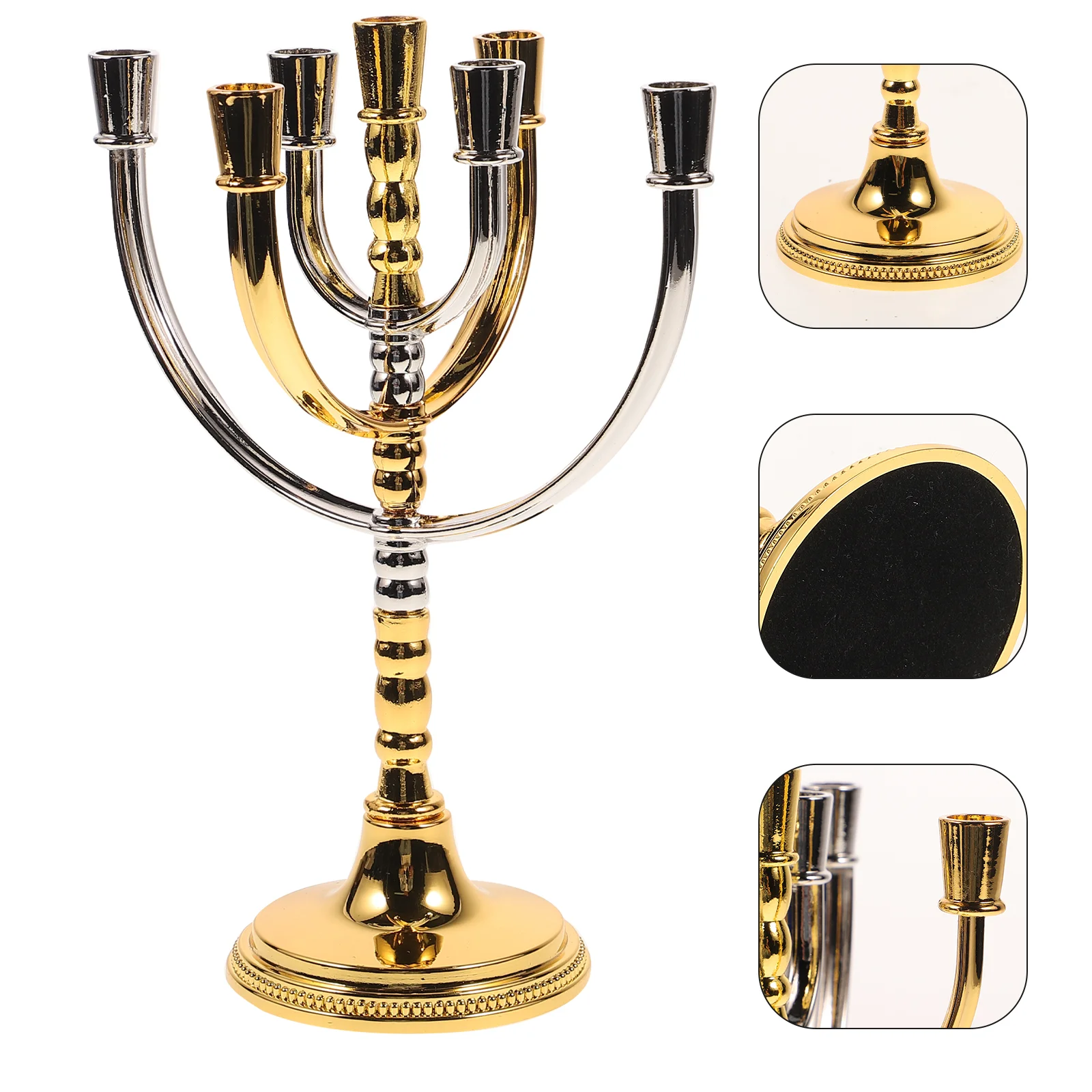 

Candlestick Desktop Retro Holders Usa Decor Fashioned Stand Metal Centerpiece