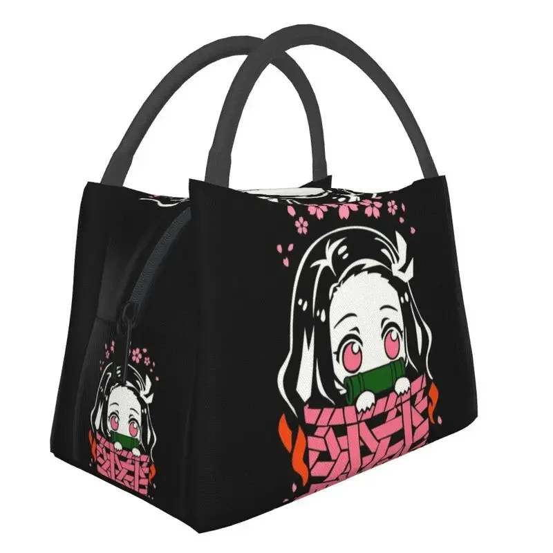 

Kamado Kimetsu No Yaiba изолированная сумка для ланча для женщин Аниме Манга убийца демонов портативный термоохладитель Bento коробка