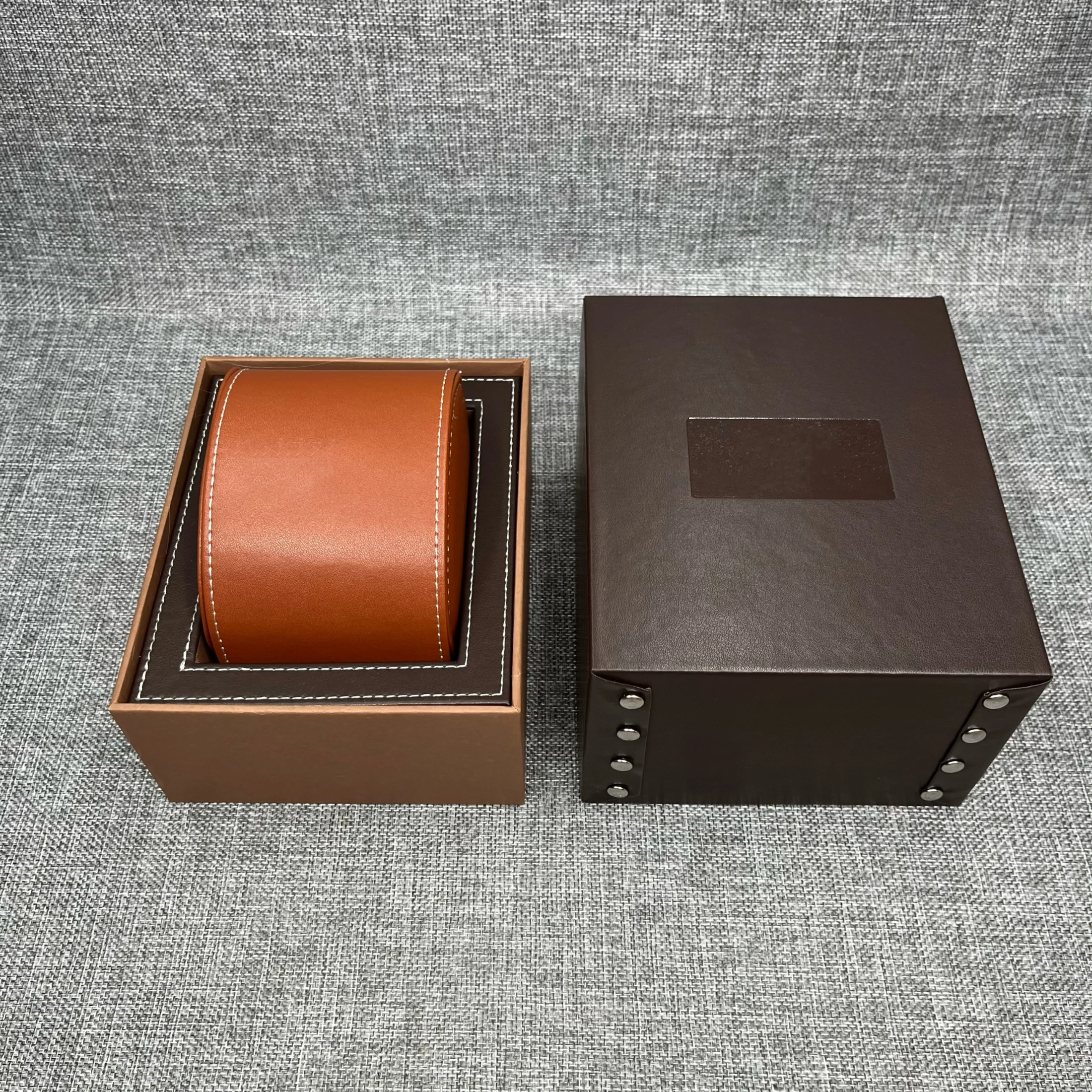 Factory Wholesale Brown Leather Brei Original Watch Box Luxury Brand Portable Boxes Can Customization AAA Watches Gift Cases