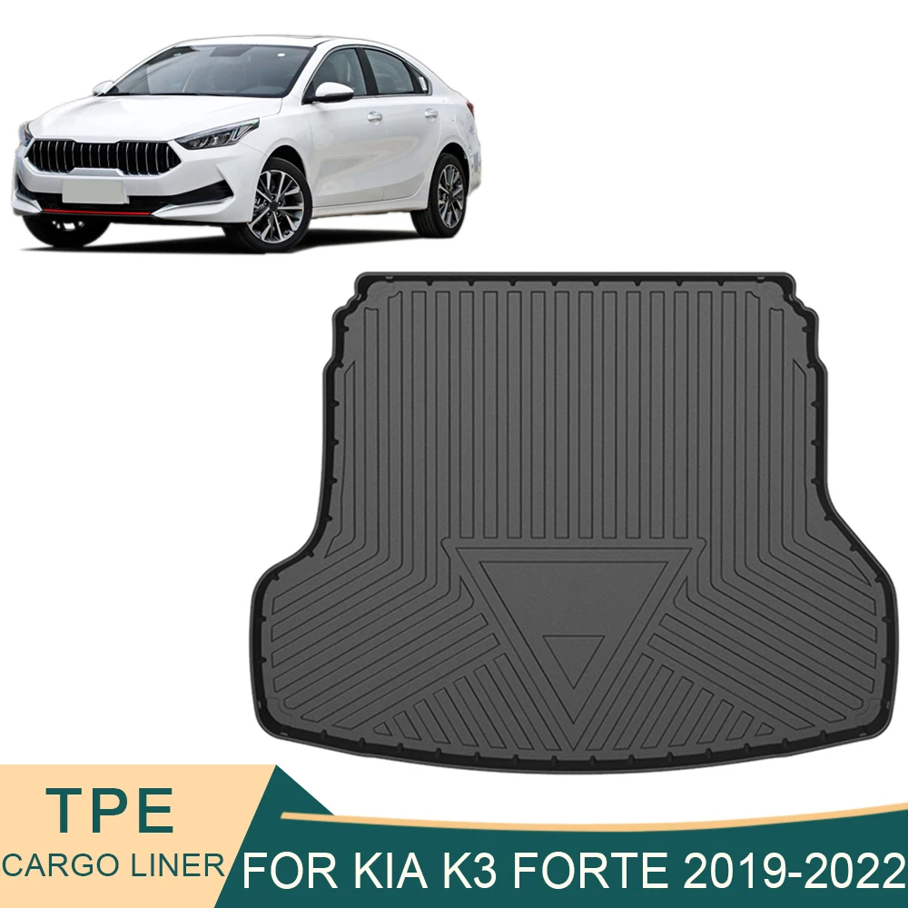 

For Kia K3 BD FORTE 2019-2022 Car Cargo Liner All-Weather TPE Non-slip Trunk Mats Waterproof Boot Tray Trunk Carpet Accessory