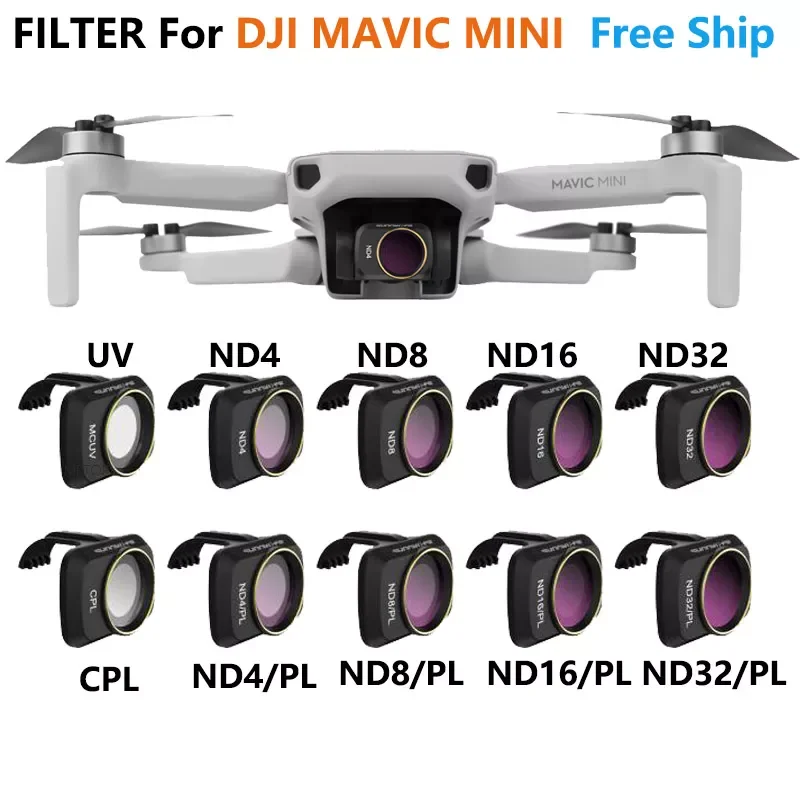

Mavic Mini 2 Camera Lens Filter MCUV ND4 ND8 ND16 ND32 CPL ND/PL Filters Kit for DJI Mavic Mini se Drone Accessories