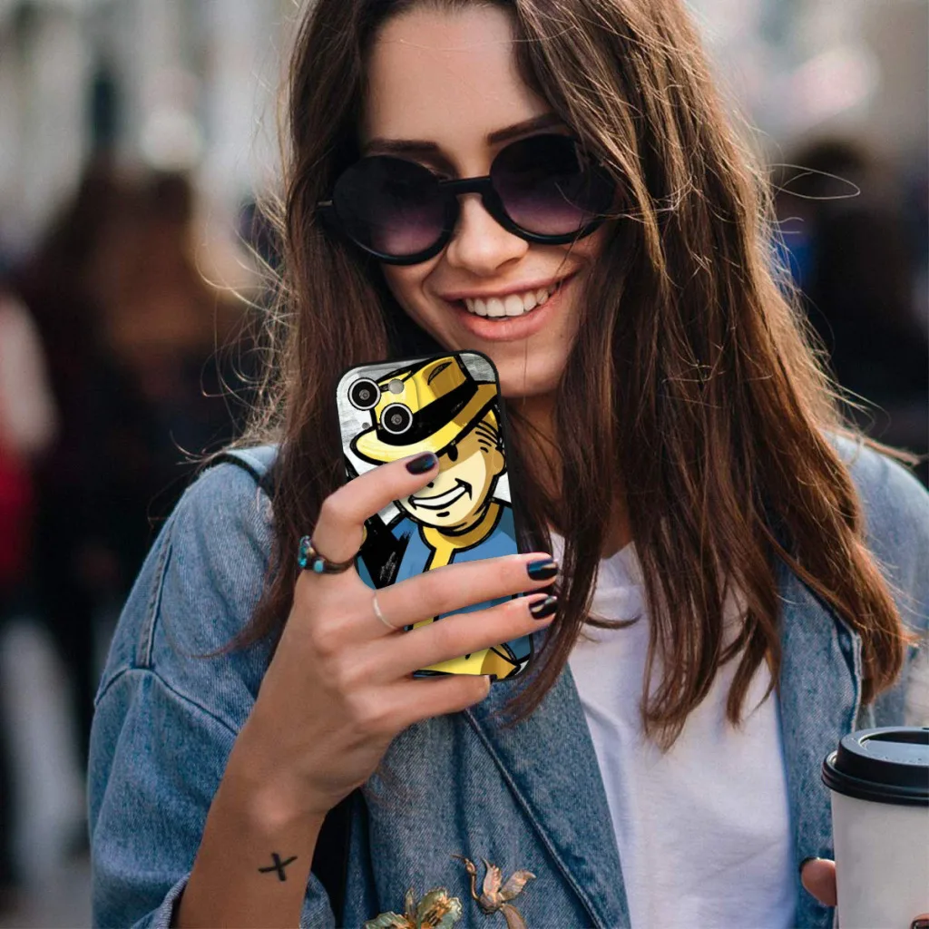 Чехол для телефона iPhone 15 Pro Max Plus мягкий силиконовый чехол S-Shelter Games F-FalloutS