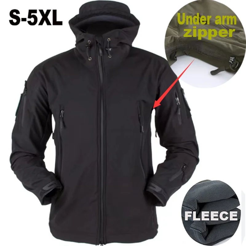 

Мужские тактические армейские зимние куртки из Акульей кожи для походов и кемпинга, водонепроницаемые брюки, брюки для рыбалки, скалолазания, треккинга и охоты