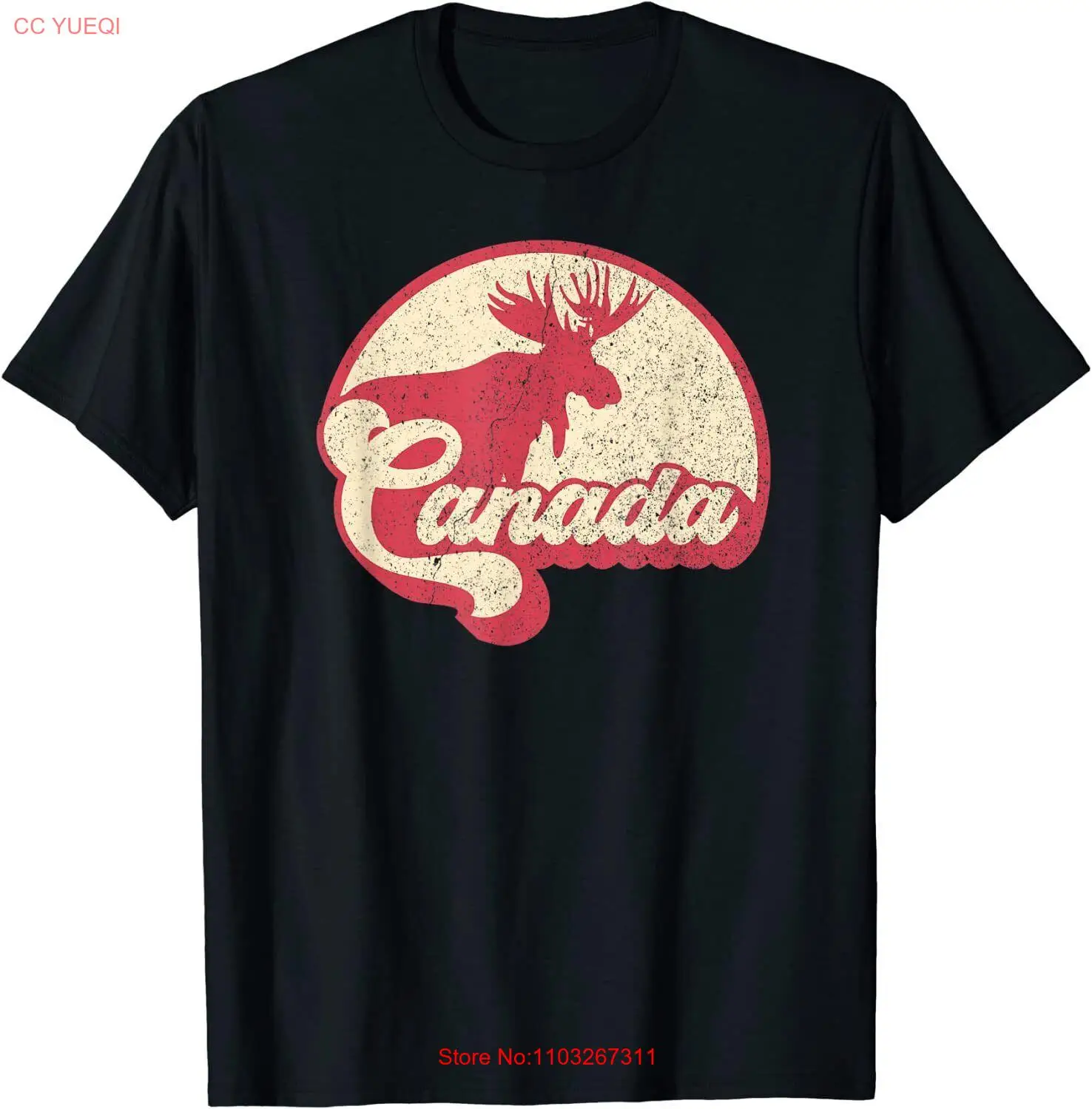 Новинка лучшая покупка Винтажная футболка с канадским лосям подарок экспорт на