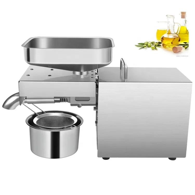 Home small oil presser commercial intelligent stainless steel oil machine