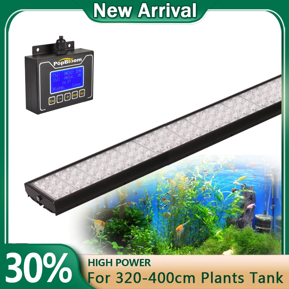 

PopBloom WRGB Led Aquarium Plants Lights Full Spectrum Program Control Lamp for Planted Tank 80-100CM 36" LED Light for Aquarium