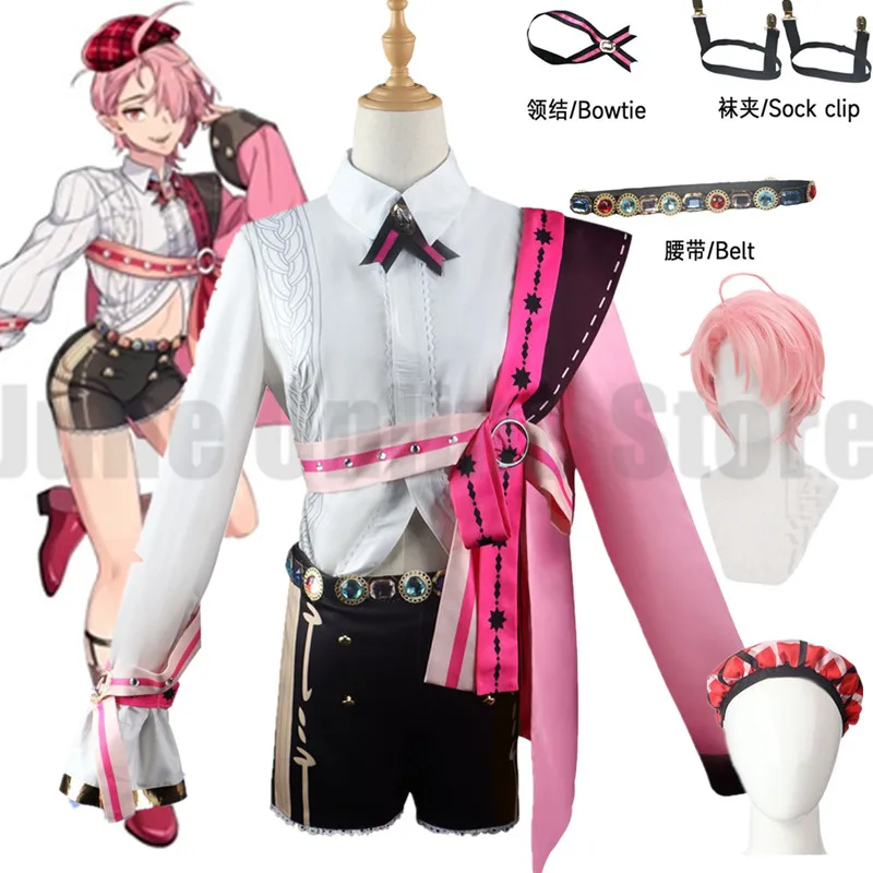 

Aster Cosplay Costume Wig Game Nu:Carnival Aster Cosplay Outfits Halloween Carnival Suit Short Pink Hair Halloween Role Play