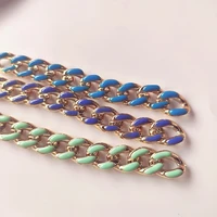 2022 1419mm 2050pcs acrylic enamel twisted link bead assembled chain parts beads for diy necklace chains jewelry supplies