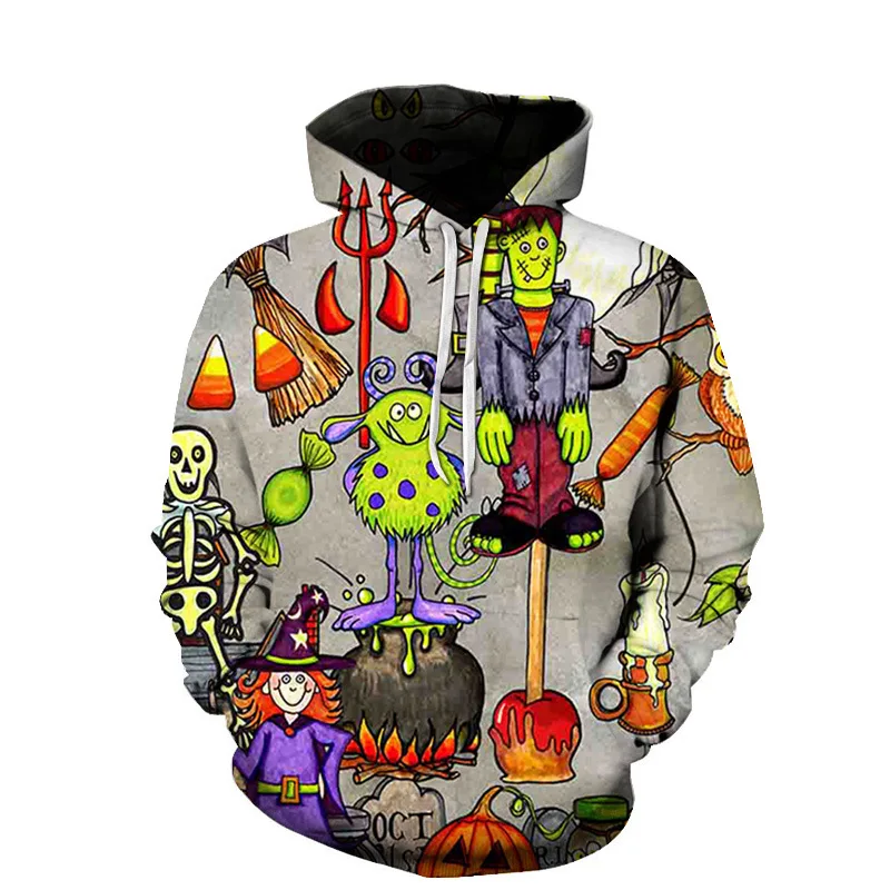 

New Halloween Men's 3D Pumpkin Lantern Funny Series Printed Graphic Sweatshirt Women's Casual Fashion Y2K Hoodies Sweatwear