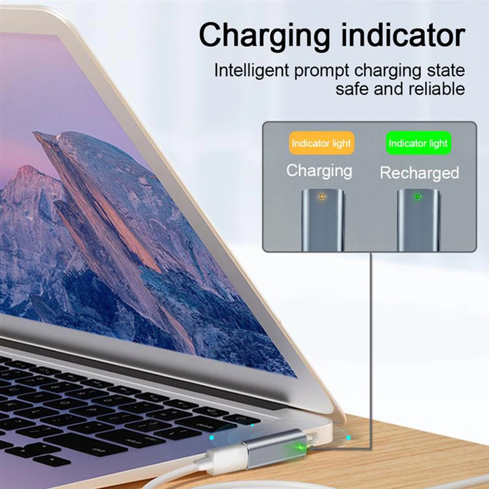 Type C Magnetic USB PD Adapter for Apple Magsafe1 Magsafe 2 MacBook Pro USB C Female Fast Charging 60W Magnet Plug Converter images - 6