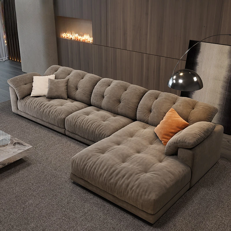 Кресло-облако из ткани минималистичные диваны L-образной формы дизайнерские