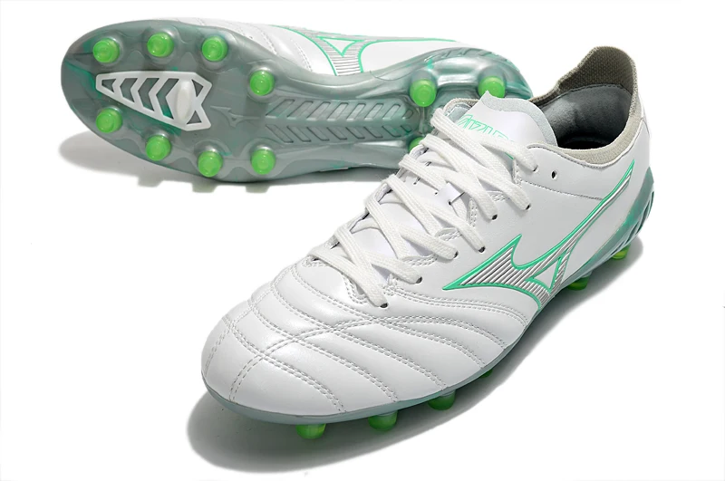 Authentic Mizuno Creation MORELIA NEO III Men's Shoes Sneakers Mizuno Outdoor Sports Shoe White/Green Color Size Eur 40-45