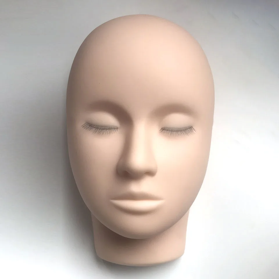 Lash Mannequin Head With 3 Lash Layers,Eyelash Mannequin Head,Practice Lashes For Lash Extensions,Lash Head Mannequin Doll Lash