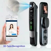 EGFirtor 3D Face Recognition Smart Camera Door Lock With Welcome Light Access Control 7 Unlocking Method For 40-120mm Wifi Lock