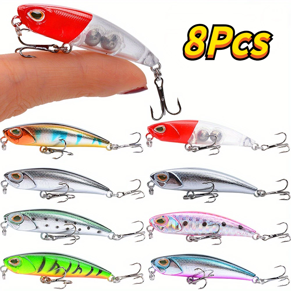 8 шт. поддельная погружная рыболовная приманка 2 дюйма 0 18 унции