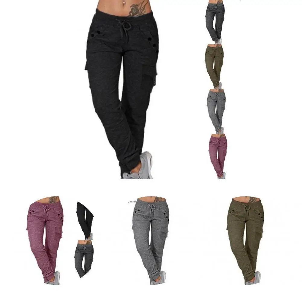 

Sports Terrific Casual Spring Sweatpants Elastic Waist Lady Trousers Colorfast for Gym