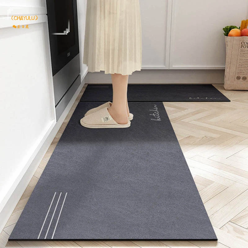 

(CHAYULU) High Quality Washable Non-slip Kitchen Carpet Long Floor Rugs and Carpet PVC Matte Mat for Kitchen Anti Slip Bath Mats