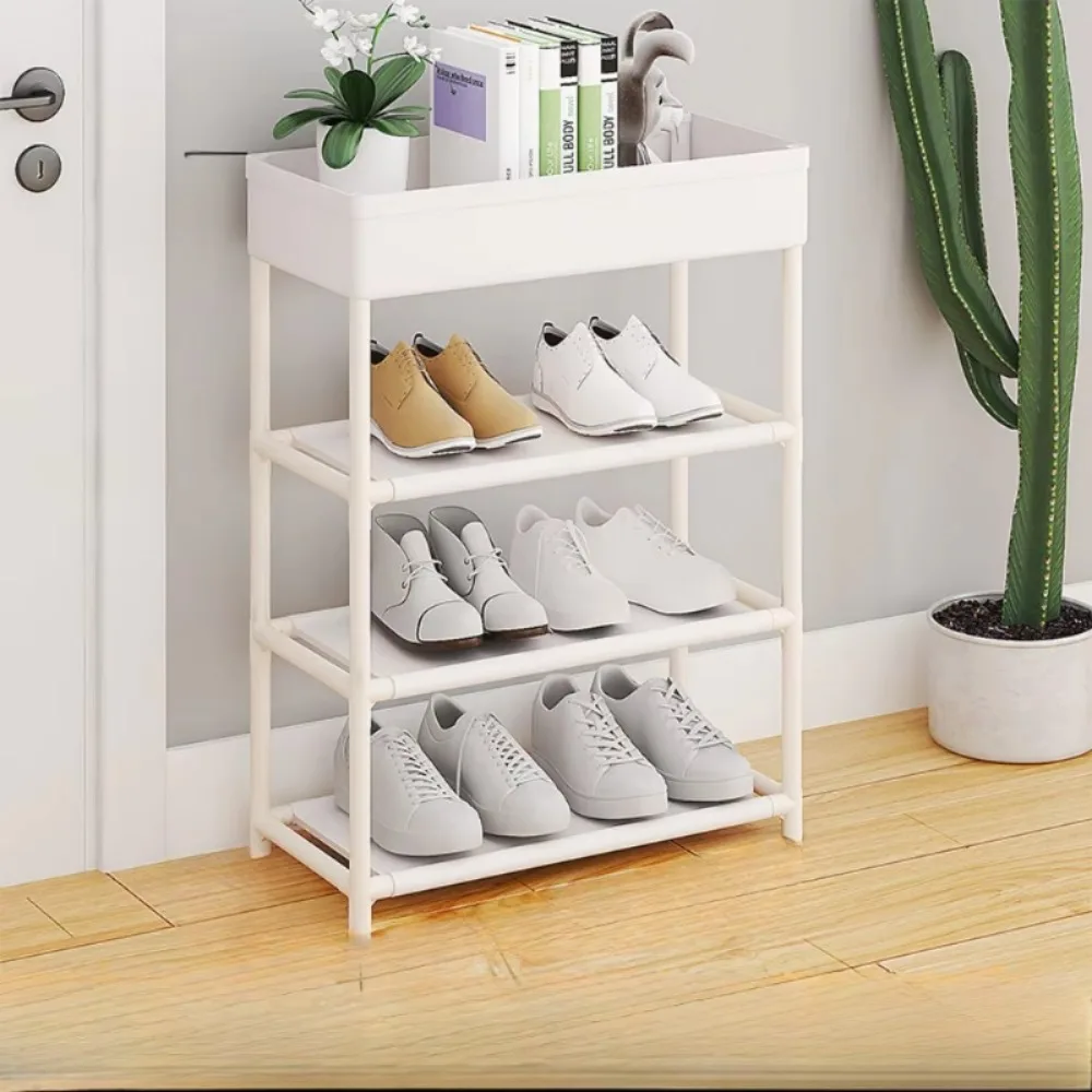 Простая полка для обуви многослойный пылезащитный органайзер экономия места