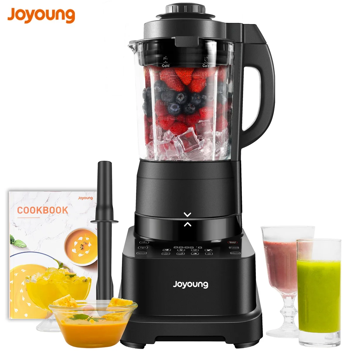 

JOYOUNG Blender Blenders for Kitchen with LED Touchscreen Glass Blender 1200W Blender for Shakes Smoothie Blender with 8 Presets