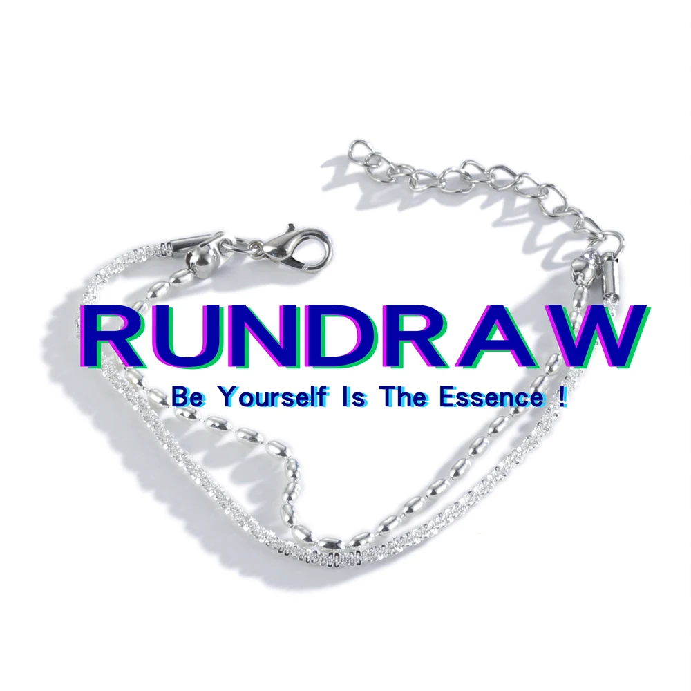

Rundraw Simple Personality Star Moon Bead Chain Bracelet Creative Fashion Elegant Silver Color Charm Bracelet Female Party Gifts