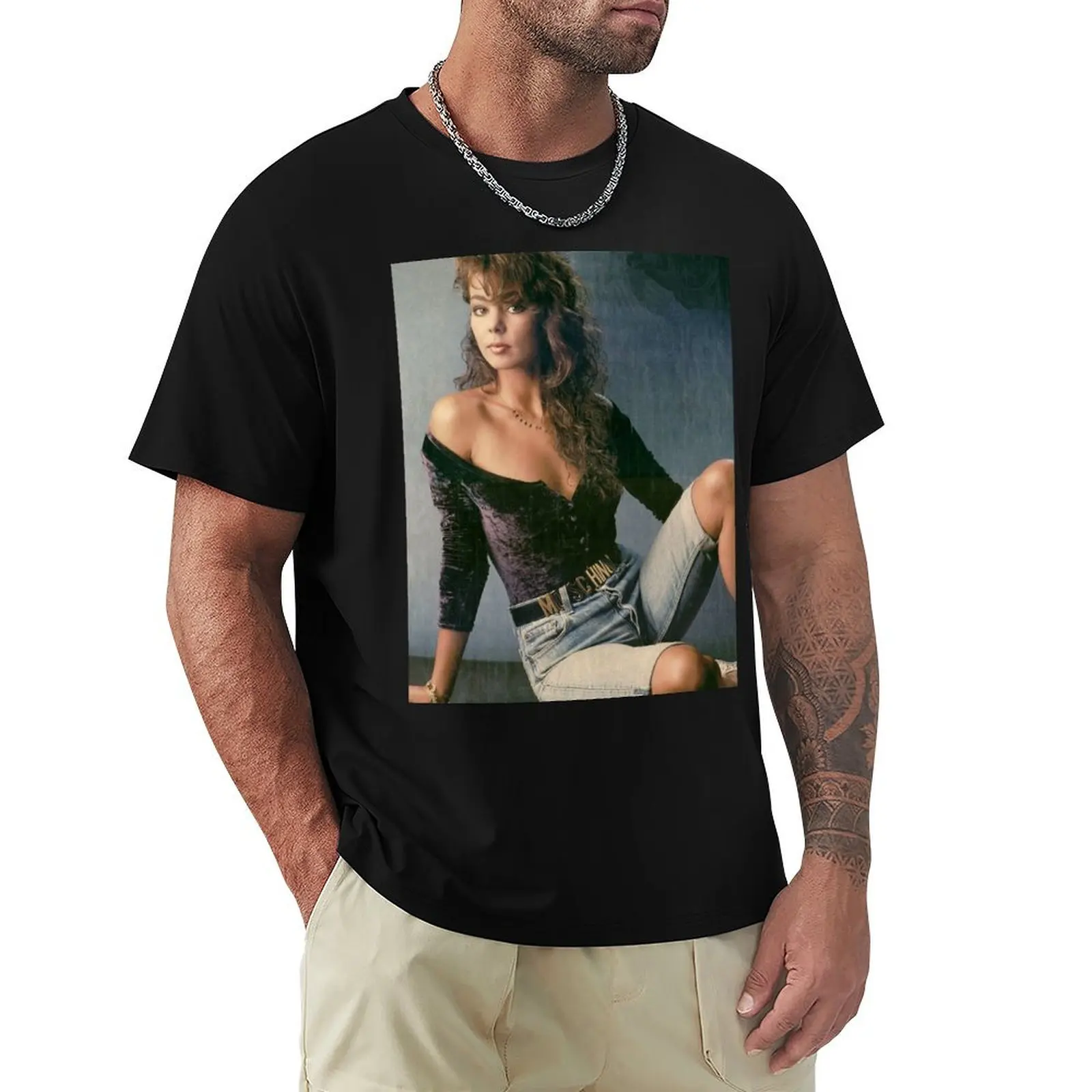 Горячая футболка Sandra Cretu мешковатые рубашки черная одежда в стиле каваи