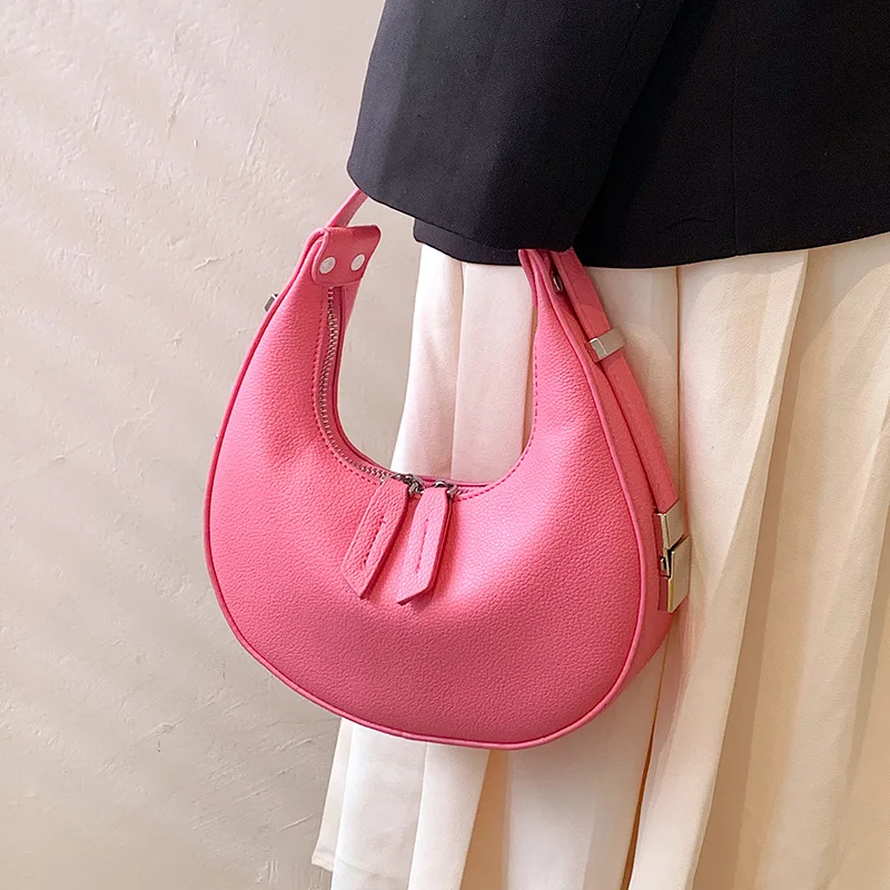 

Luxury Designer Half Moon Handbags And Purses Women 2022 Fashion Cute Totes Ladies Brand Shoulder Bags Ladies Armpit Bags Sac