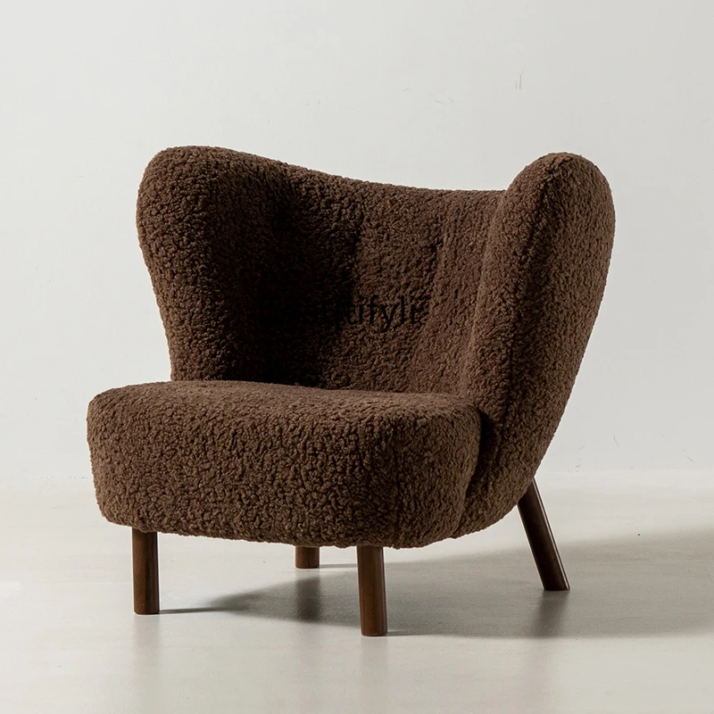 

Одноместный диван GY из берберского флиса в скандинавском стиле для дома и отдыха, стул для чтения, дизайнерское легкое Роскошное кресло с от...