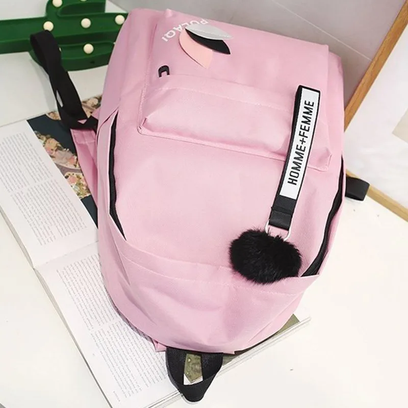 Рюкзак для женщин и девушек Мужской дизайнерский простой розовый корейский