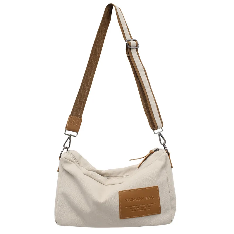 Canvas Bags For Women Trend Handbags Casual Black Shoulder Crossbody Bag Vintage Eco Bag Korean Messenger Bag Y2K Satchel Unisex