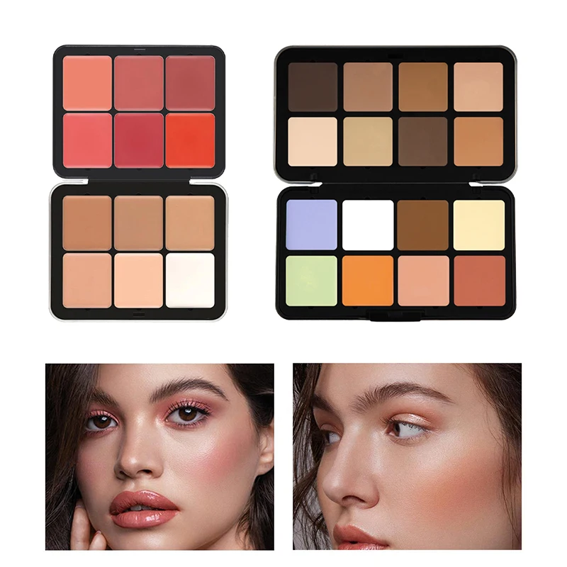 

New 12/16 color highlighter blush palette Face Concealer Contouring Gloss Eyeshadow tray Multi-functional face makeup makeup